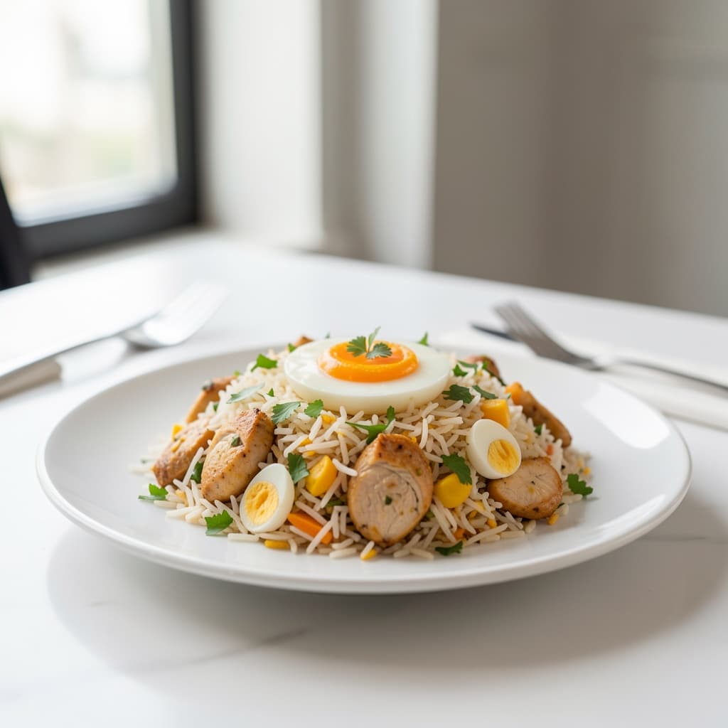 Chicken Fried Rice with Egg