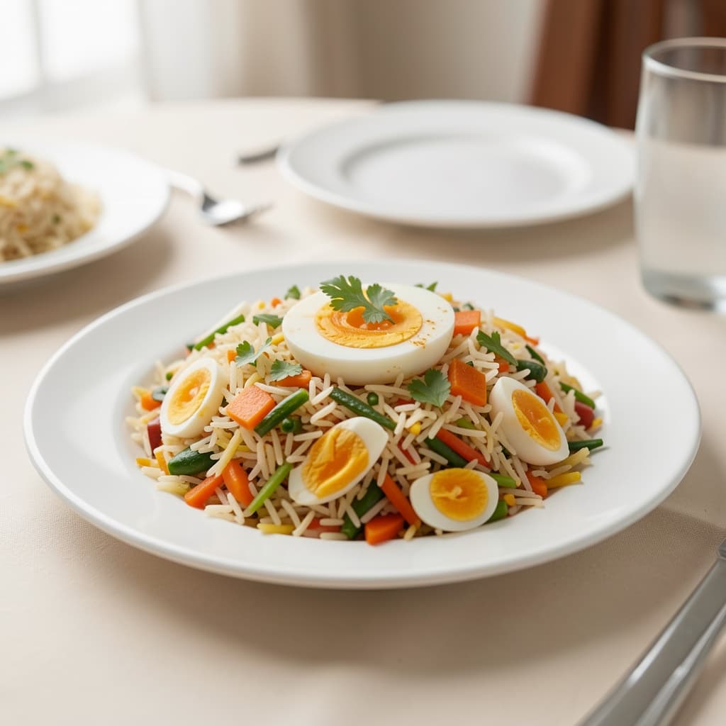 Veg. Fried Rice with Egg
